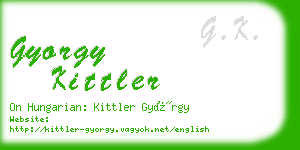 gyorgy kittler business card